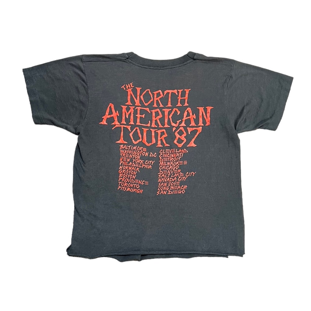 1987 The Exploited North American Tour Vintage Shirt Small - Picture 2 of 7